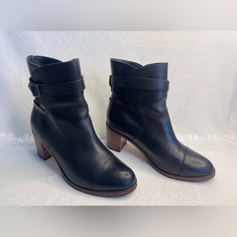 SAMANTHA Pleet X Wolverine 1000 Mile Bonny Black Heled Ankle Boot, W00809, 9M